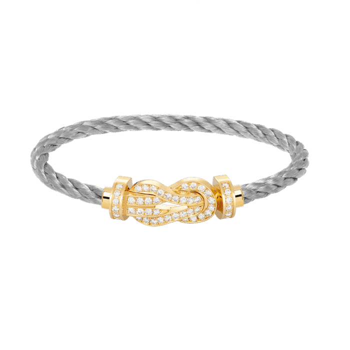 【Valeron Jewelry】CHANCE LARGE 8 FIGURE BUCKLE FULLDIAMOND BRACELET GOLD - Image 1