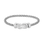 【Valeron Jewelry】CHANCE LARGE 8 FIGURE BUCKLE FULL DIAMOND BRACELET SILVER