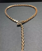 【Valerone Jewelry】High-End Bespoke Black Onyx Serpent Necklace