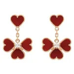 【Valleron Jewelry】SWEET CLOVER CARNELIAN EARRINGS - Image 2