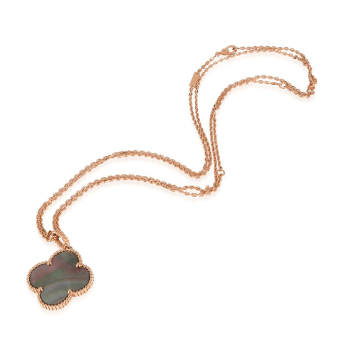 【Valeron Jewelry】CLOVER 25MM GOLD DARK MOP BIG CLOVER NECKLACE - Image 2