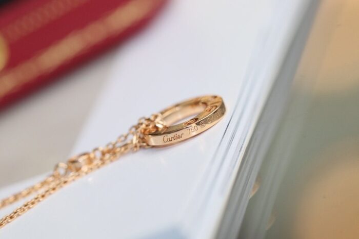 【Valleron Jewelry】LOVE NECKLACE ADJUSTABLE ROSE GOLD 2 DIAMOND - Image 6