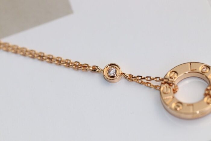 【Valleron Jewelry】LOVE NECKLACE ADJUSTABLE ROSE GOLD 2 DIAMOND - Image 9
