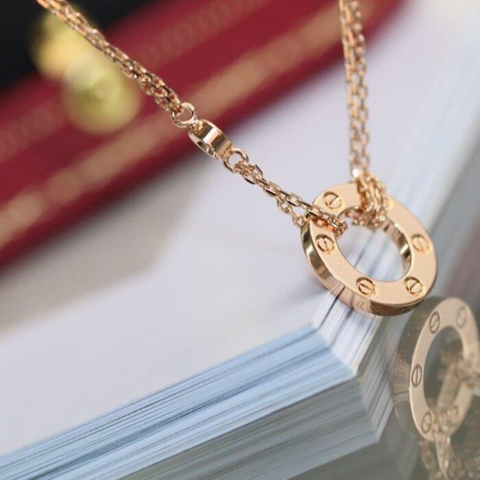 【Valleron Jewelry】LOVE NECKLACE ADJUSTABLE ROSE GOLD 2 DIAMOND - Image 4