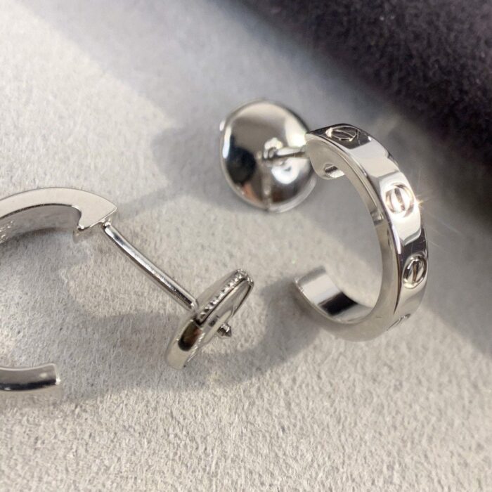 【Valeron Jewelry】LOVE EARRINGS 2.65MM SILVER - Image 5