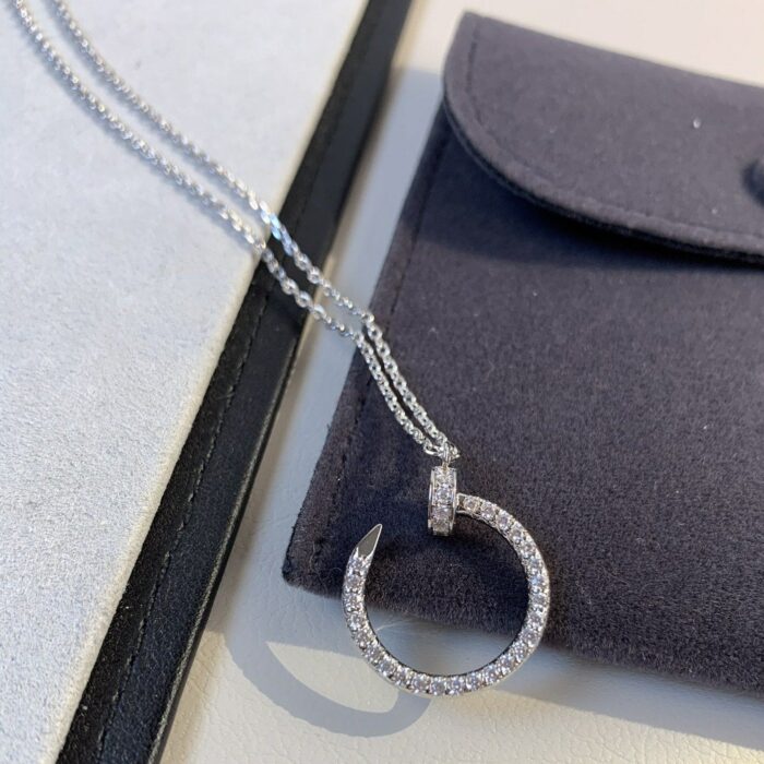 【Valleron Jewelry】JUSTE NECKLACE SILVER DIAMONDS - Image 5