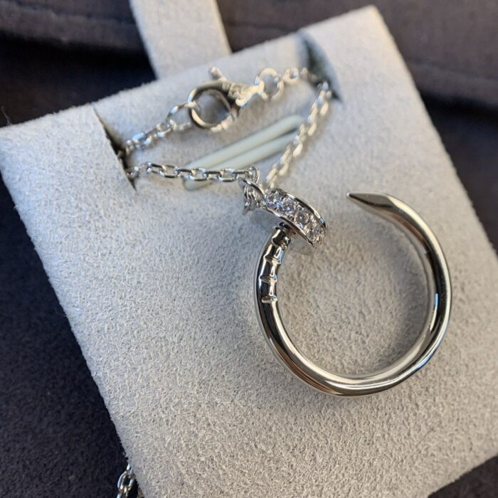 【Valleron Jewelry】JUSTE NECKLACE SILVER DIAMONDS - Image 6