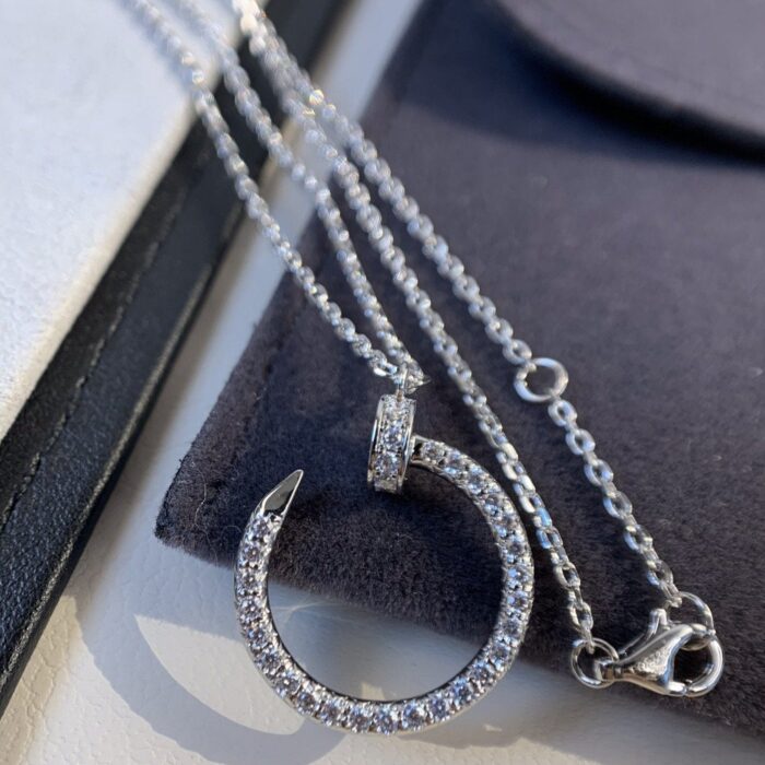 【Valleron Jewelry】JUSTE NECKLACE SILVER DIAMONDS - Image 3