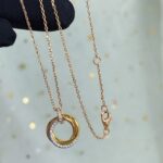 【Valerone Jewelry】TRINITY NECKLACE SILVER GOLD PINK GOLD DIAMONDS - Image 5