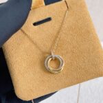 【Valerone Jewelry】TRINITY NECKLACE SILVER GOLD PINK GOLD DIAMONDS - Image 10