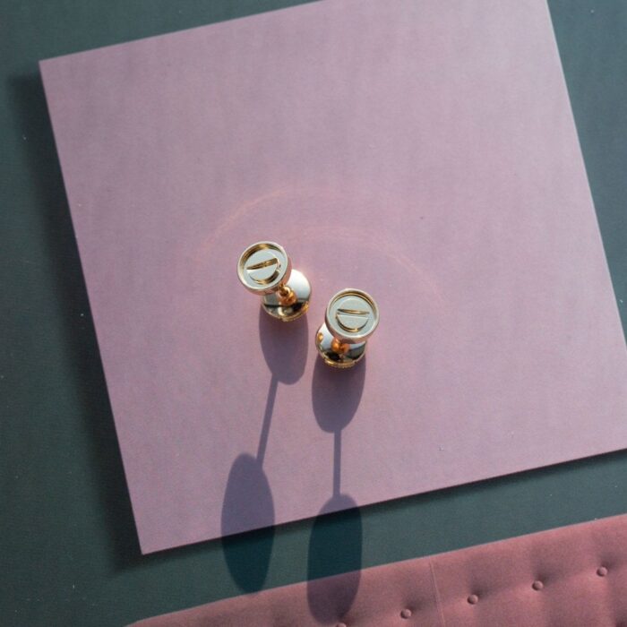 【Valeron Jewelry】LOVE EARRINGS PINK GOLD 10MM - Image 7