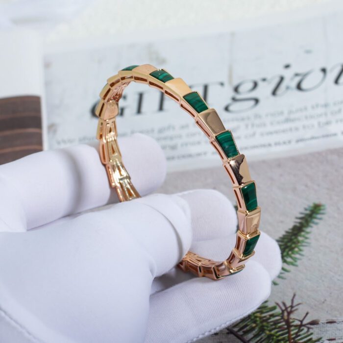 【Valeron Jewelry】SERPENTI BRACELET PINK GOLD MALACHITE - Image 4