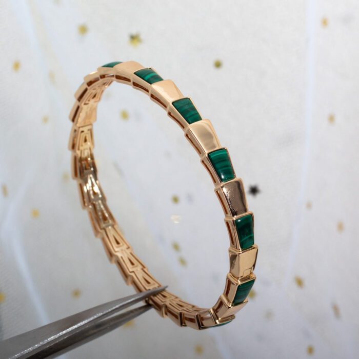 【Valeron Jewelry】SERPENTI BRACELET PINK GOLD MALACHITE - Image 3