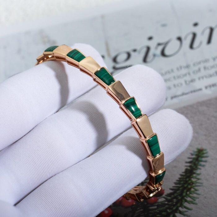 【Valeron Jewelry】SERPENTI BRACELET PINK GOLD MALACHITE - Image 6