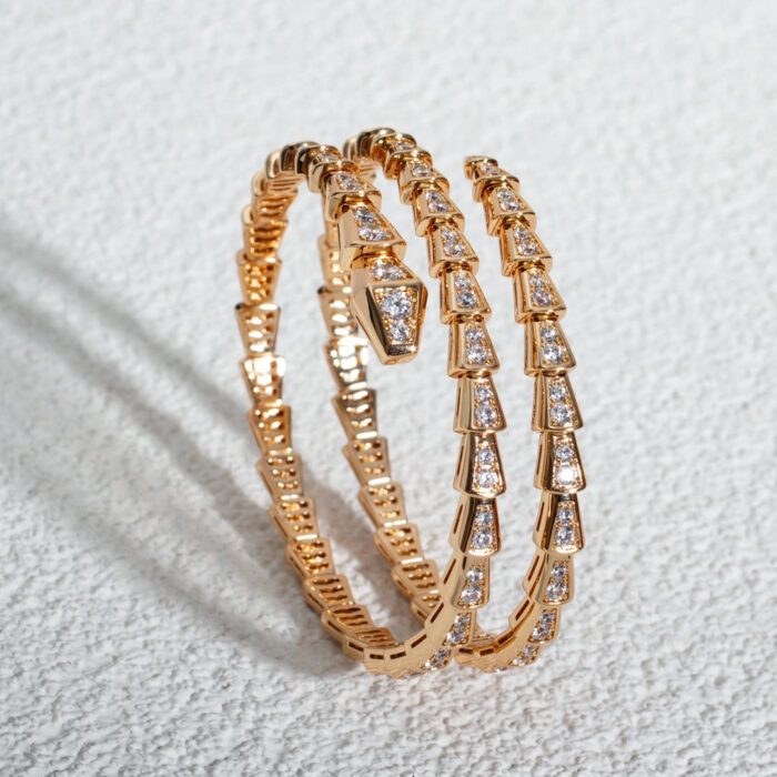 【Valleron Jewelry】SERPENTI BRACELET PINK GOLD DIAMOND DOUBLE ROW - Image 5
