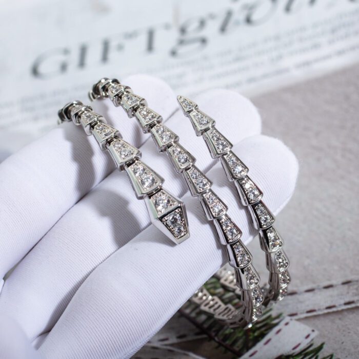 【Valeron Jewelry】SERPENTI BRACELET SILVER DIAMOND DOUBLE ROW - Image 4