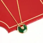 【Valleron Jewelry】AMULETTE GOLD MALACHITE NECKLACE