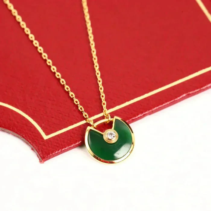 【Valleron Jewelry】AMULETTE GOLD MALACHITE NECKLACE - Image 1
