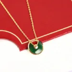 【Valleron Jewelry】AMULETTE GOLD MALACHITE NECKLACE - Image 3