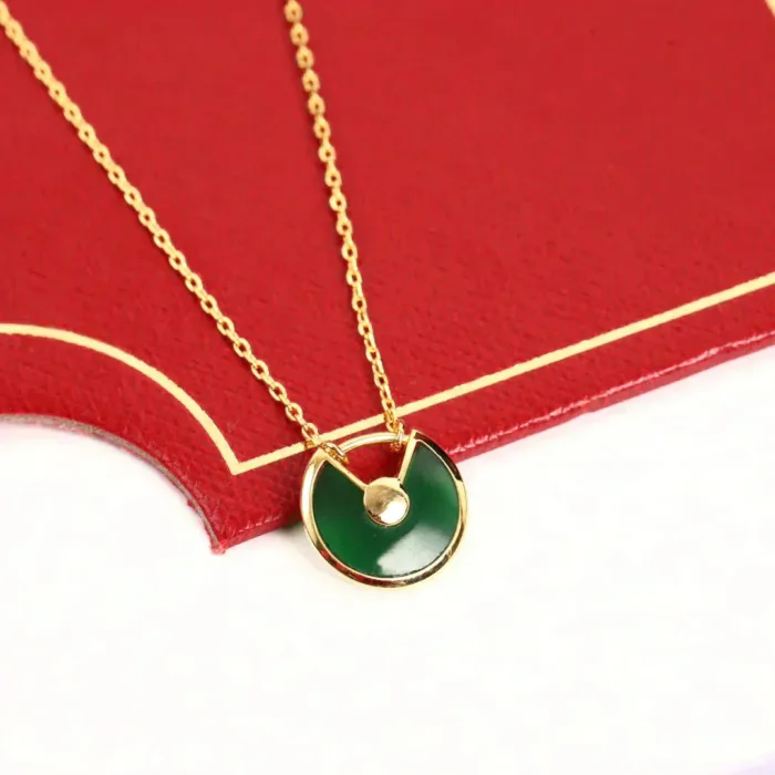 【Valleron Jewelry】AMULETTE GOLD MALACHITE NECKLACE - Image 3