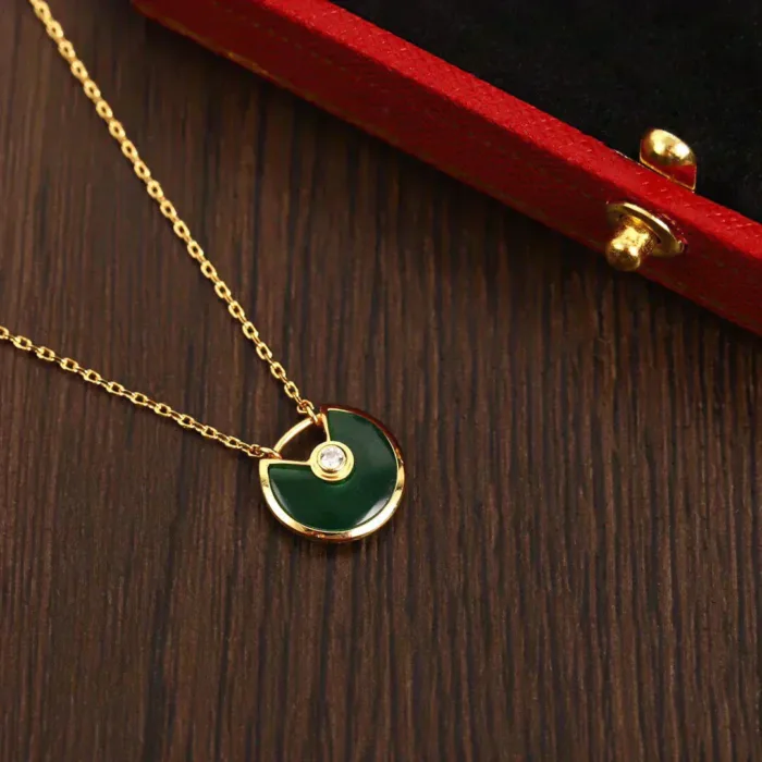 【Valleron Jewelry】AMULETTE GOLD MALACHITE NECKLACE - Image 4