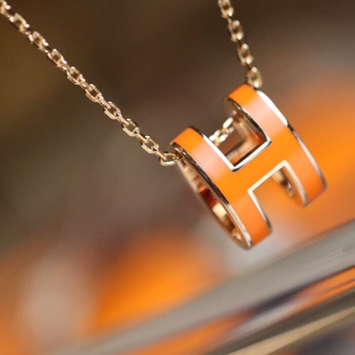 【Valleron Jewelry】POP H PEDANT PINK GOLD - Image 1