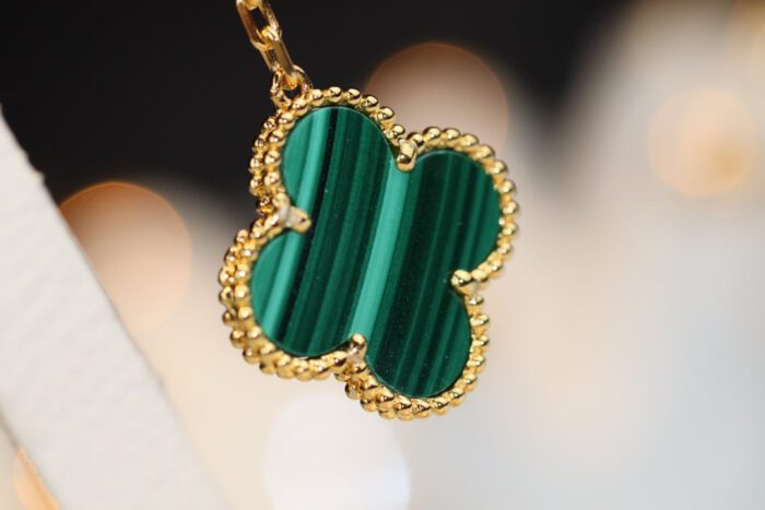 【Valeron Jewelry】CLOVER EARRINGS GOLD MALACHITE DIAMOND 3 MOTIF - Image 6