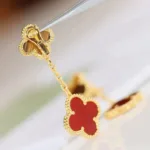 【Valeron Jewelry】CLOVER  2 MOTIF  TIGER EYE CARNELIAN EARRINGS - Image 4