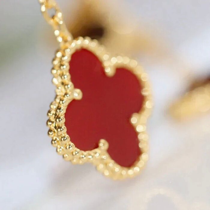 【Valeron Jewelry】CLOVER  2 MOTIF  TIGER EYE CARNELIAN EARRINGS - Image 6