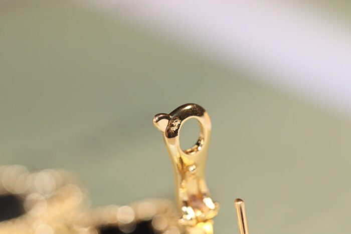 【Valeron Jewelry】CLOVER EARRINGS GOLD ONYX MOP 3 MOTIF - Image 5