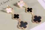 【Valeron Jewelry】CLOVER EARRINGS GOLD ONYX MOP 3 MOTIF - Image 3