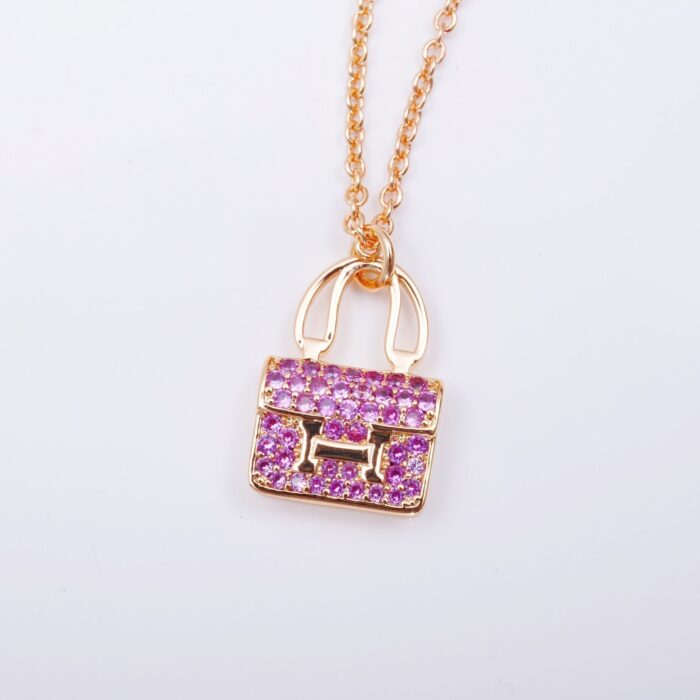 【Valleron Jewelry】CONSTANCE PEDANT PURPLE DIAMOND NECKLACE - Image 1