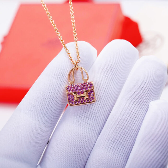 【Valleron Jewelry】CONSTANCE PEDANT PURPLE DIAMOND NECKLACE - Image 2