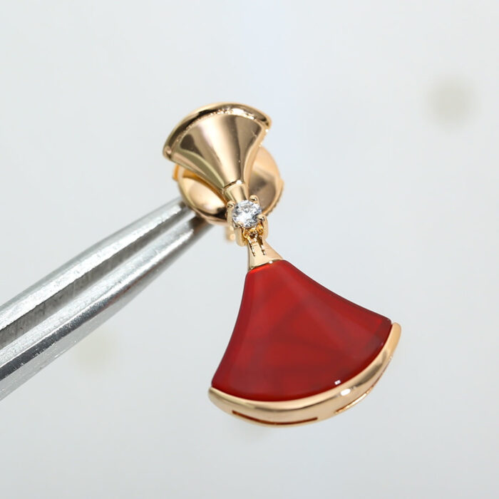 【Valeron Jewelry】DREAM Carnelian PINK GOLD EARRINGS - Image 6
