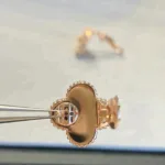 【Valeron Jewelry】CLOVER MEDIUM 1 MOTIFS GRAY MOP  DIAMOND EARRINGS - Image 6