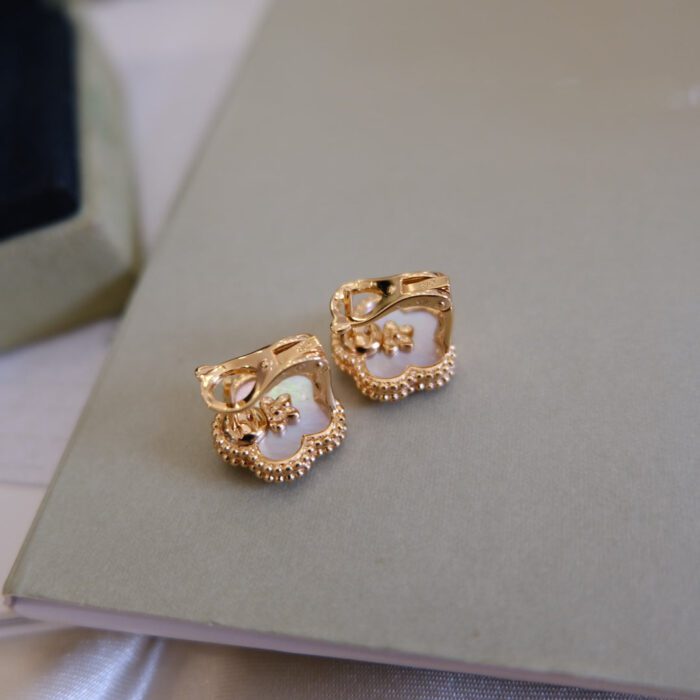 【Valeron Jewelry】LUCKY PINK GOLD WHITE MOP EARRINGS - Image 7