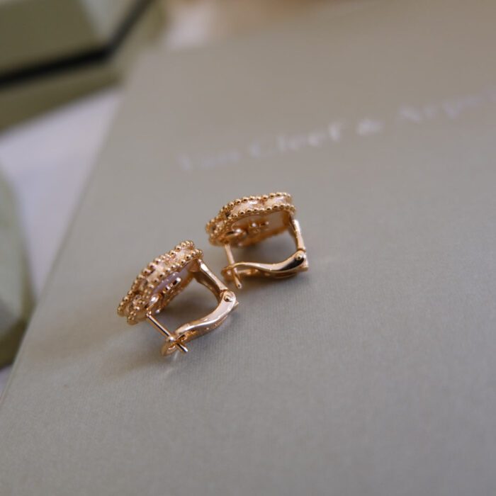 【Valeron Jewelry】LUCKY PINK GOLD WHITE MOP EARRINGS - Image 9