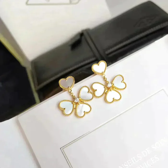 【Valeron Jewelry】CLOVER SWEET WHITE MOP EARRINGS - Image 4