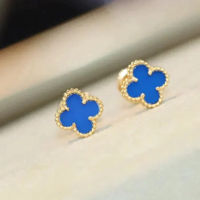 【Valeron Jewelry】CLOVER MINI 9.5MM TURQUOISE EARRINGS - Image 1