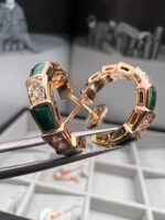 【Valeron Jewelry】SERPENTI MALACHITE PINK GOLD EARRINGS - Image 6