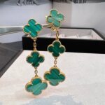 【Valeron Jewelry】CLOVER MALACHITE 3 MOTIFS GOLD