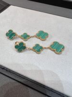 【Valeron Jewelry】CLOVER MALACHITE 3 MOTIFS GOLD - Image 4