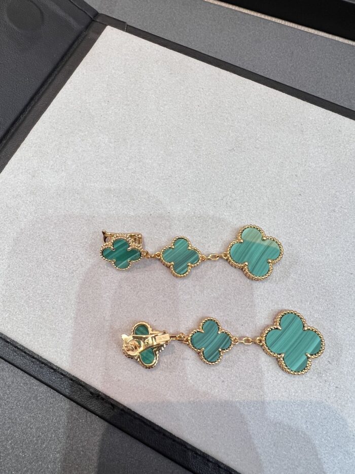 【Valeron Jewelry】CLOVER MALACHITE 3 MOTIFS GOLD - Image 7
