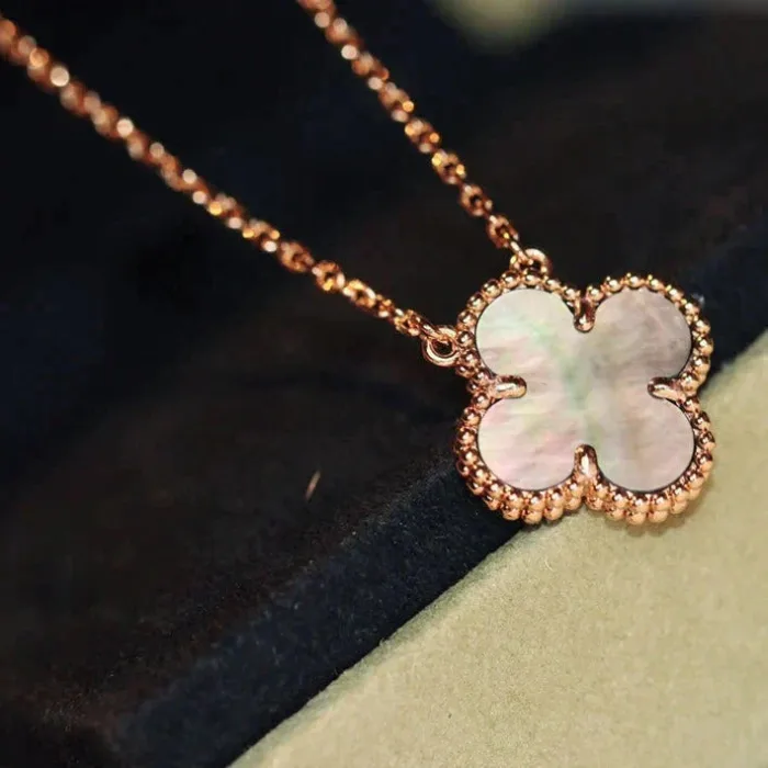 【Valleron Jewelry】CLOVER 15MM  GRAY MOTHER OF PEARL NECKLACE - Image 4