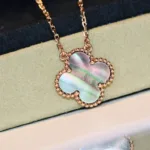 【Valleron Jewelry】CLOVER 15MM  GRAY MOTHER OF PEARL NECKLACE
