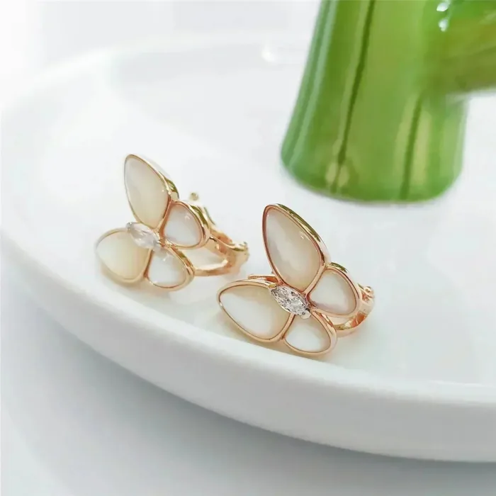 【Valeron Jewelry】BUTTERFLY MOP DIAMOND EARRINGS - Image 3