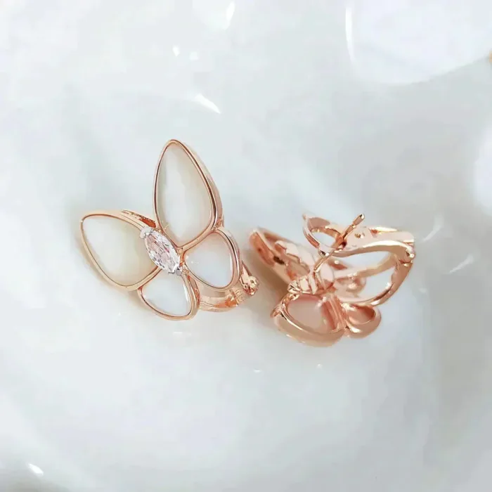 【Valeron Jewelry】BUTTERFLY MOP DIAMOND EARRINGS - Image 2