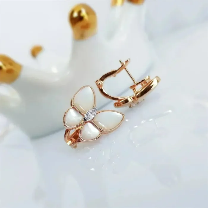 【Valeron Jewelry】BUTTERFLY MOP DIAMOND EARRINGS - Image 5