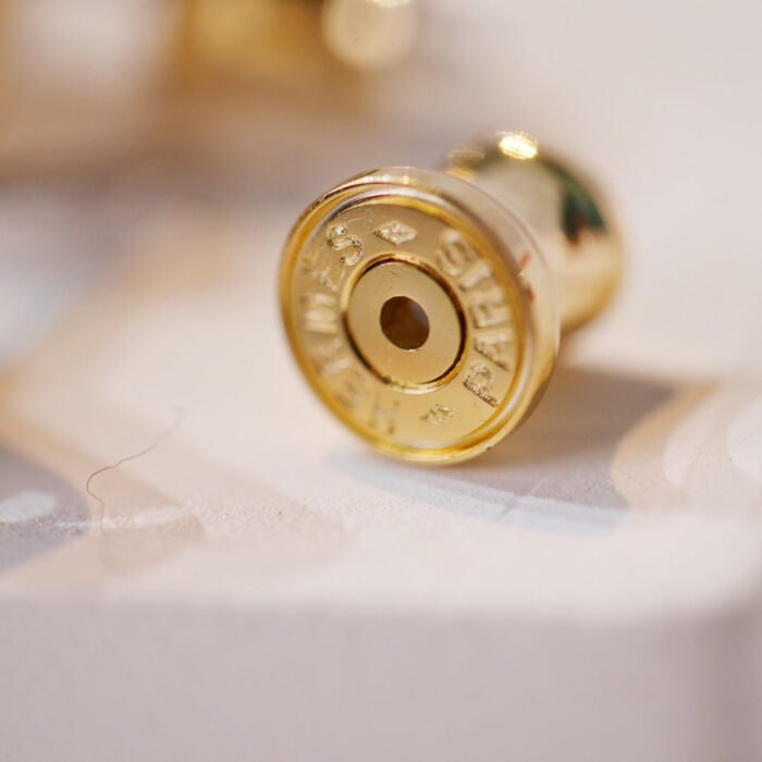 【Valeron Jewelry】MINI POP H GOLD EARRINGS GREY - Image 6