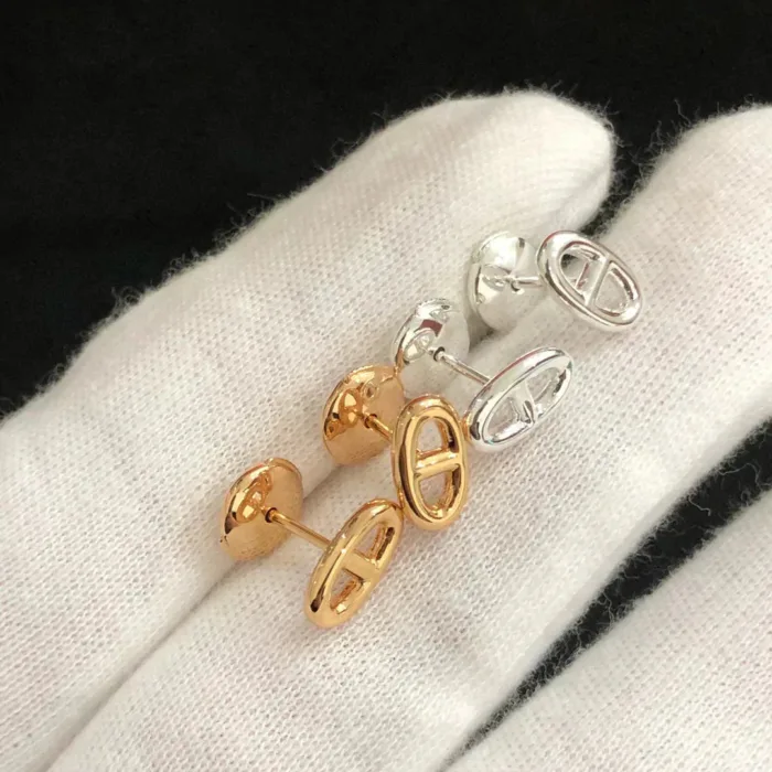 【Valeron Jewelry】CHAINE SMALL EARRINGS GOLD AND SILVER - Image 1
